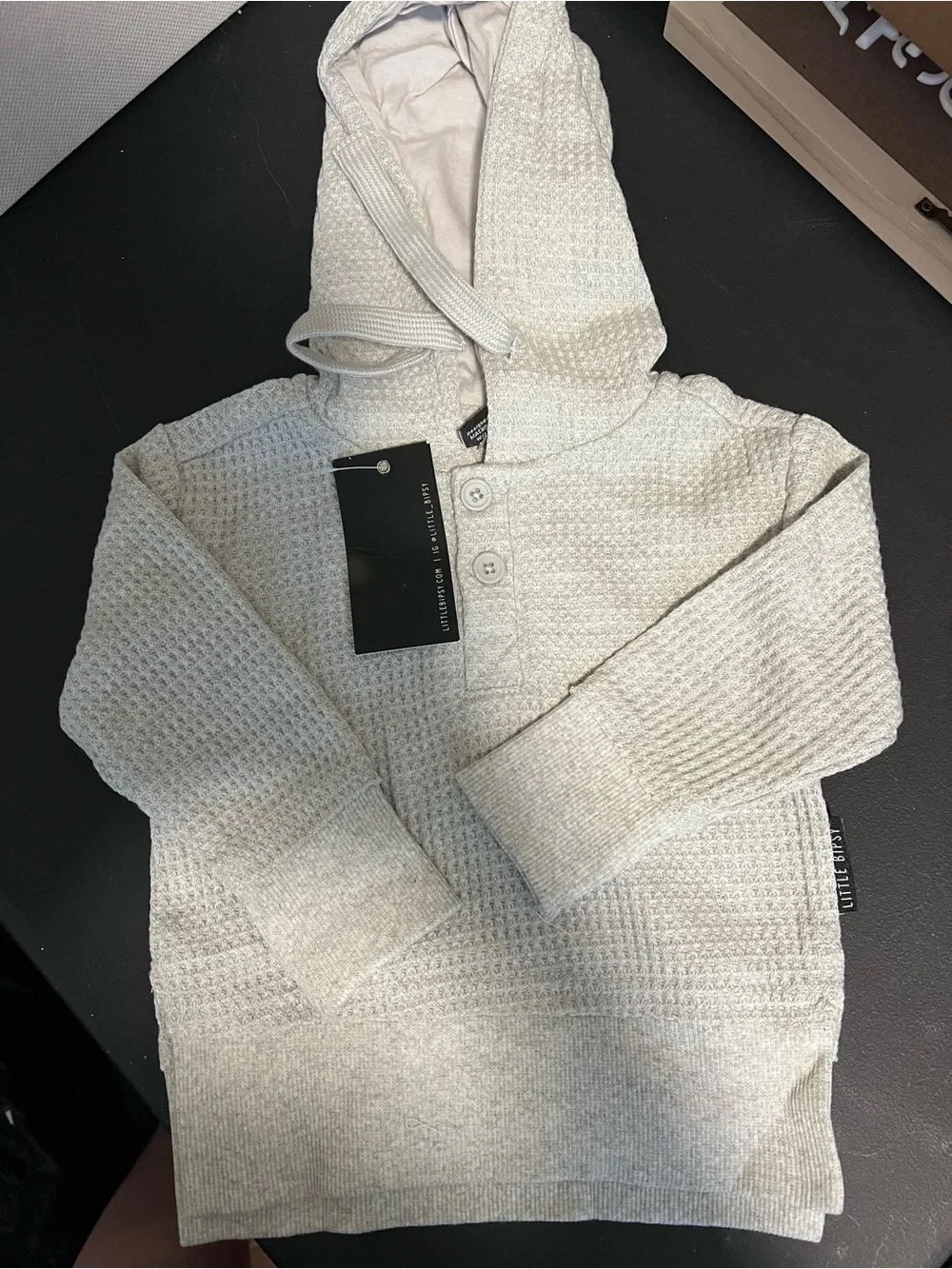Little Bipsy Grey Thermal Hoodie